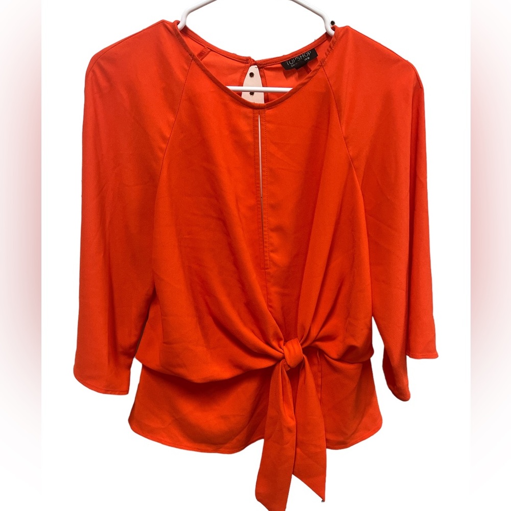 TOPSHOP women's orange blouse